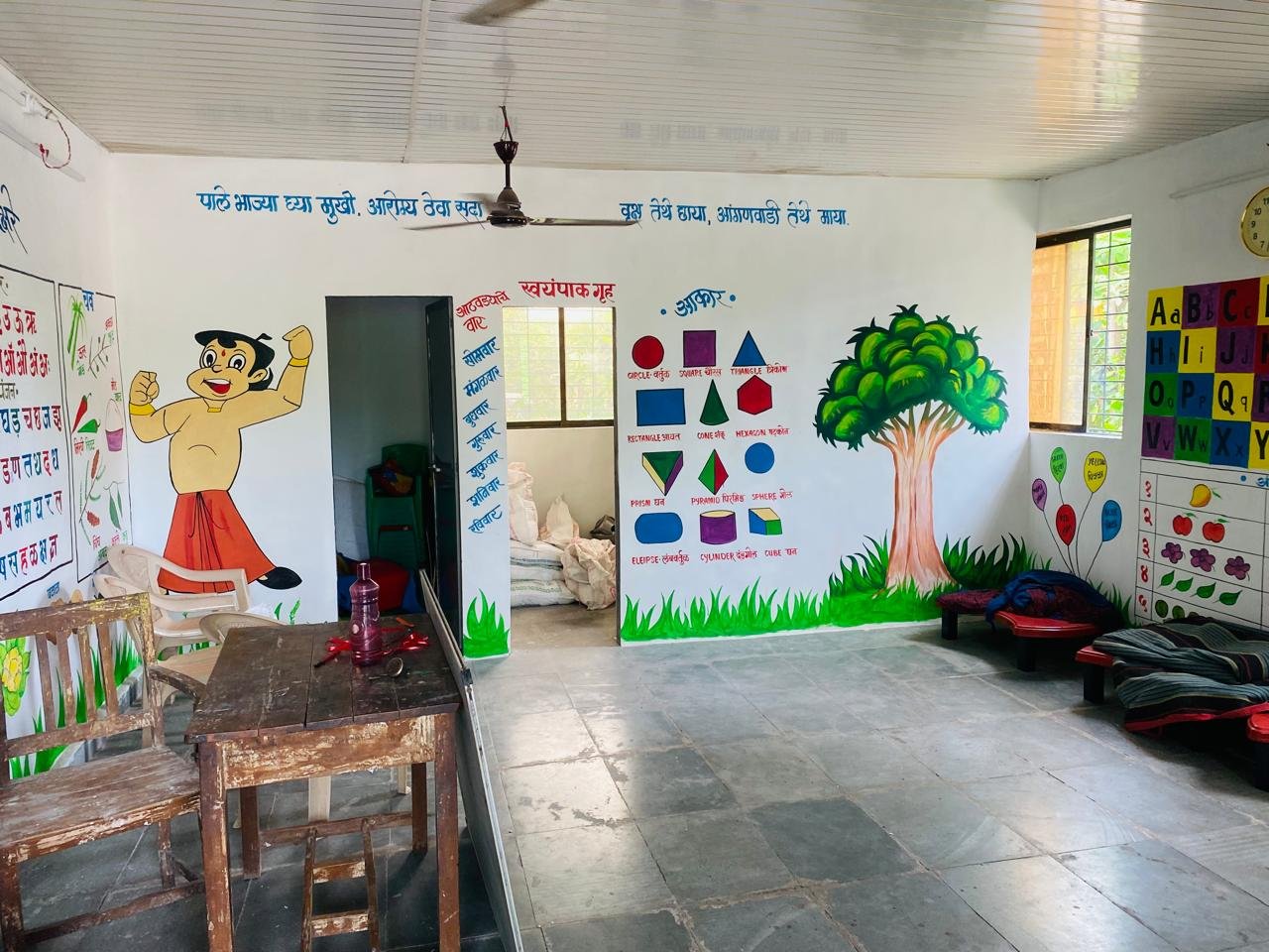 अंगणवाडी / बालविकास केंद्रातील शैक्षणिक सजावट